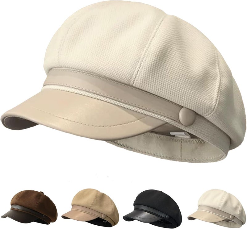 Busnos Newsboy Hats for Women and Men Beret Women's Hats & Caps Fall and Winter Womens Hat y2k Hat Women's Octagonal Cap - Image 1